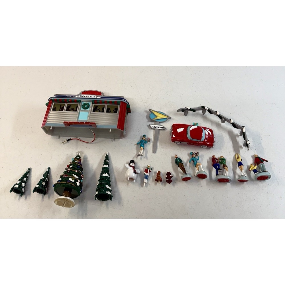 Mr. Christmas Holiday Skaters Victorian Ice Skating Rink Replacement Pieces MINT